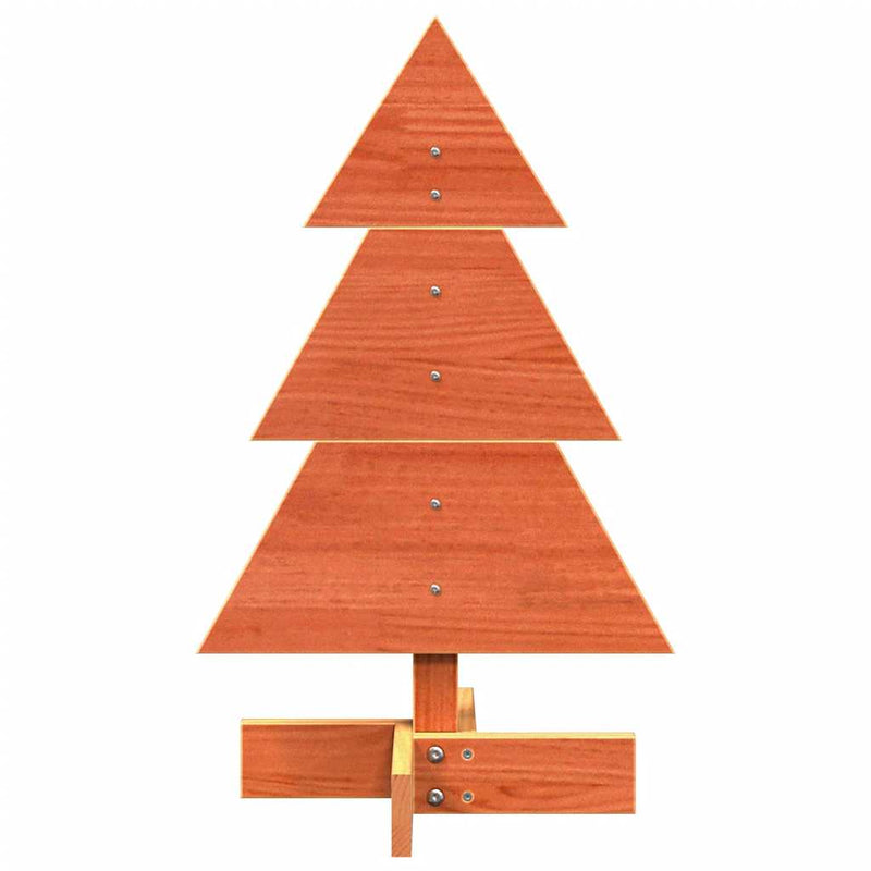 Load image into Gallery viewer, Vidaxl kerstdecoratie kerstboom 60 cm massief grenenhout wasbruin