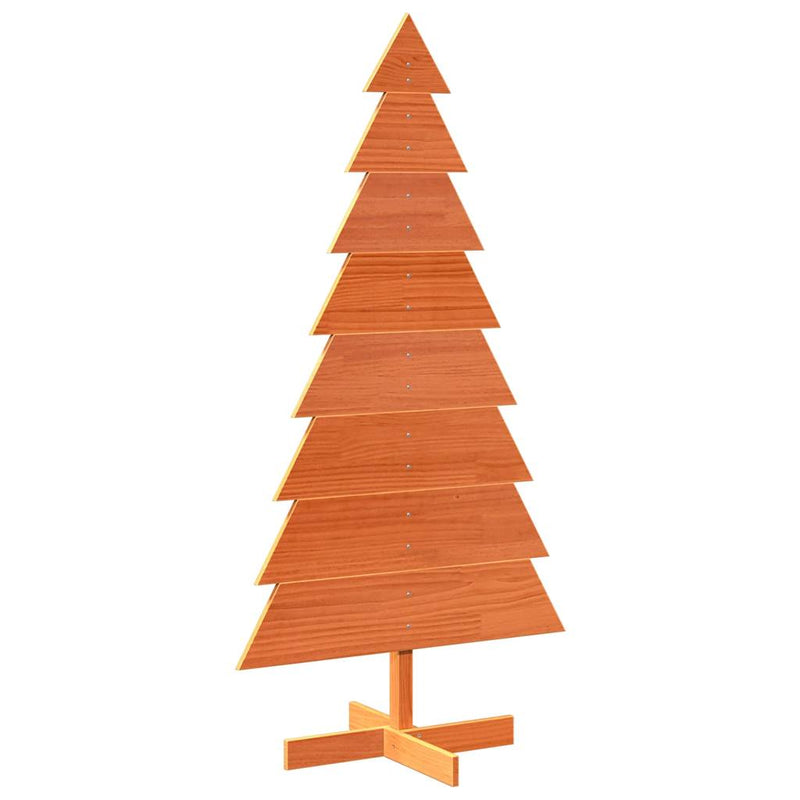 Load image into Gallery viewer, Vidaxl kerstdecoratie kerstboom 150 cm massief grenenhout wasbruin