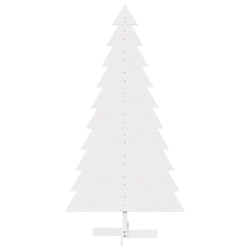 Load image into Gallery viewer, Vidaxl kerstdecoratie kerstboom 180 cm massief grenenhout wit