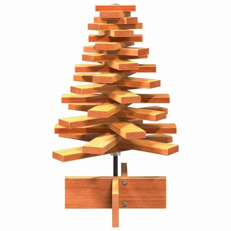 Load image into Gallery viewer, Vidaxl kerstdecoratie kerstboom 60 cm massief grenenhout wasbruin
