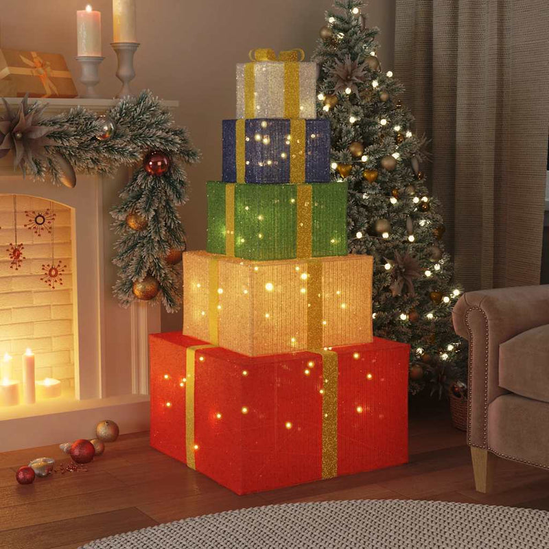 Load image into Gallery viewer, Vidaxl kerstdecoratie geschenkdoos 250 led's warm wit