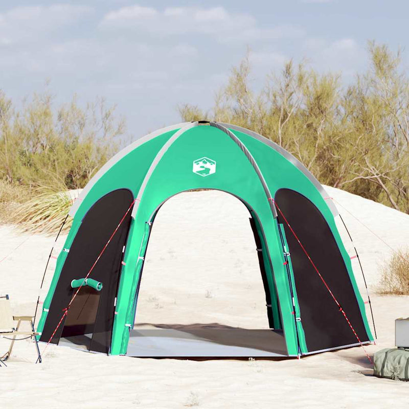 Afbeelding laden in galerijviewer, Vidaxl zwembad tent zeegroen 366 x 305 x 231 cm polyester en glasvezel
