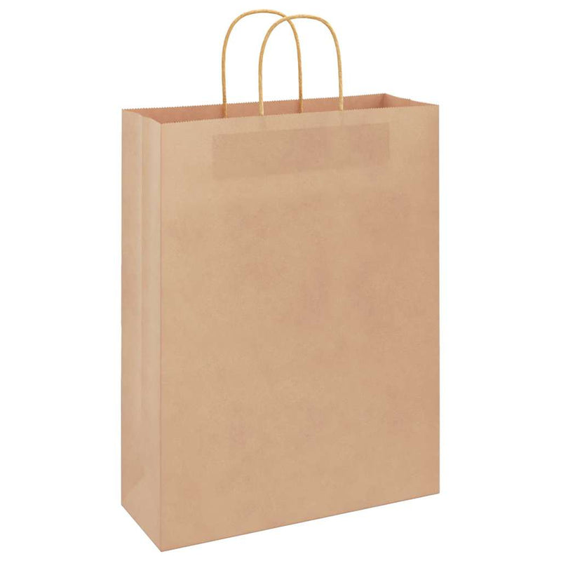 Afbeelding laden in galerijviewer, Vidaxl papieren zakken 50 st met hengsels 32x12x42 cm bruin