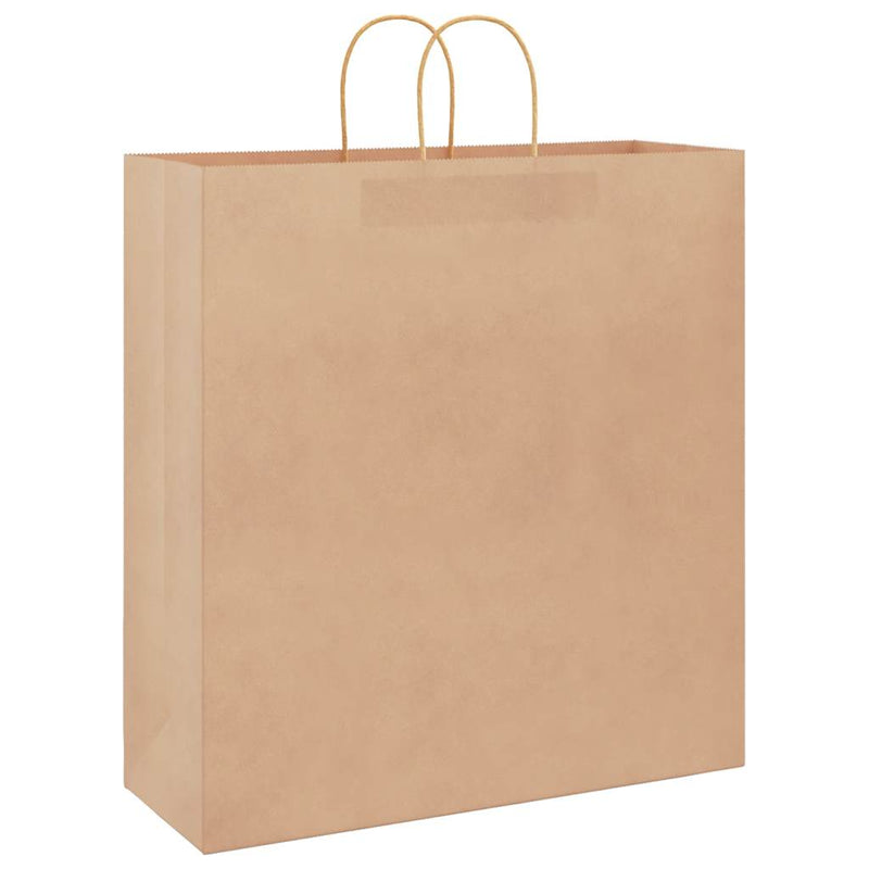 Afbeelding laden in galerijviewer, Vidaxl papieren zakken 250 st met hengsels 45x17x48 cm bruin