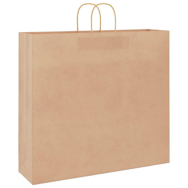 Afbeelding laden in galerijviewer, Vidaxl papieren zakken 250 st met hengsels 54x15x49 cm bruin