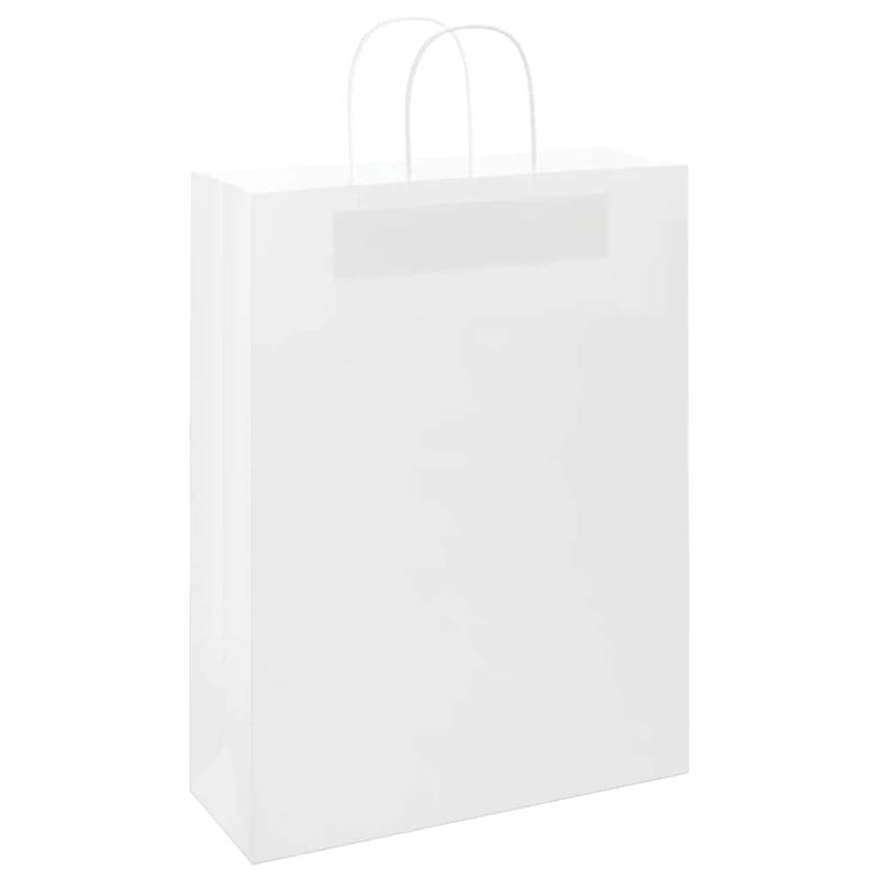 Chargez l'image dans la visionneuse de la galerie, Vidaxl papieren zakken 250 st met hengsels 32x12x42 cm wit