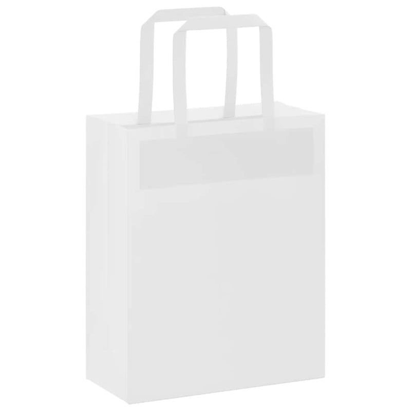 Afbeelding laden in galerijviewer, Vidaxl papieren zakken 250 st met hengsels 18x8x22 cm wit