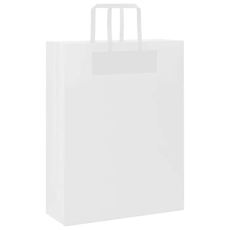 Afbeelding laden in galerijviewer, Vidaxl papieren zakken 250 st met hengsels 32x12x42 cm wit