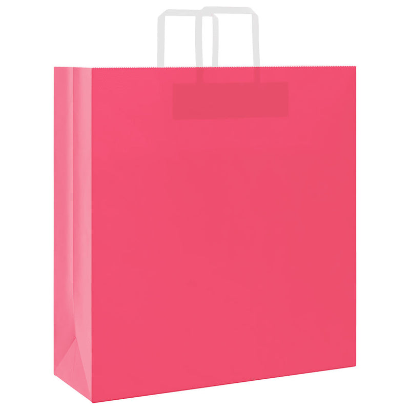 Afbeelding laden in galerijviewer, Vidaxl papieren zakken 50 st met hengsels 45x17x48 cm roze