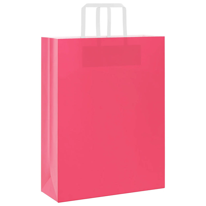 Afbeelding laden in galerijviewer, Vidaxl papieren zakken 250 st met hengsels 32x12x42 cm roze