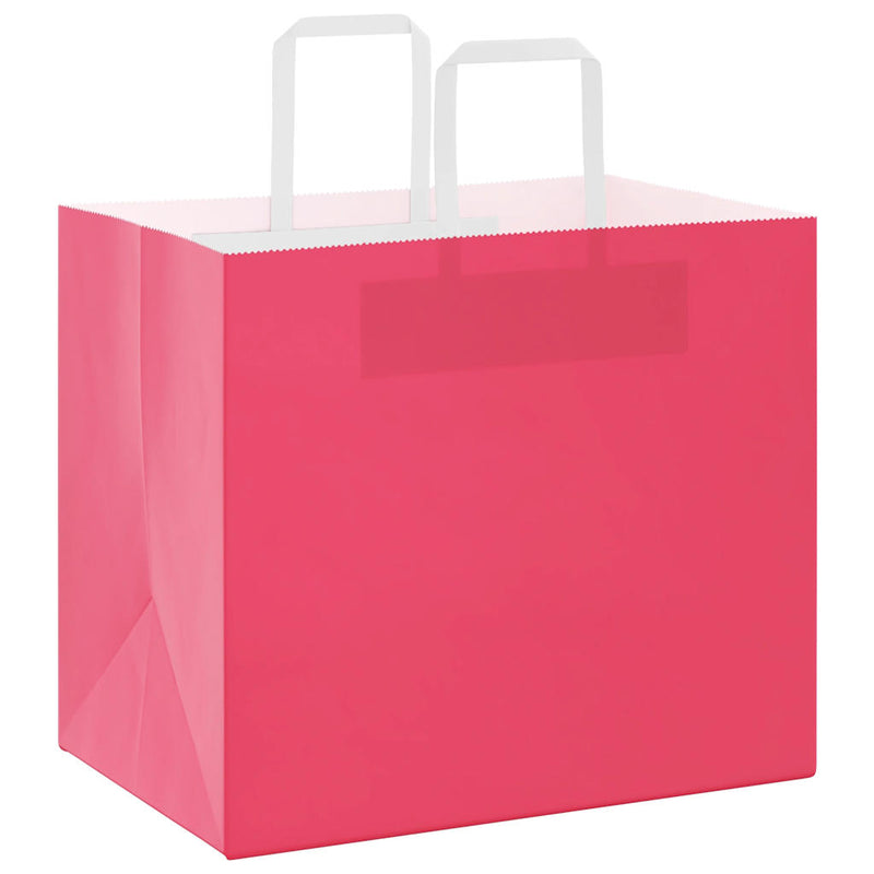 Afbeelding laden in galerijviewer, Vidaxl papieren zakken 250 st met hengsels 32x22x28 cm roze