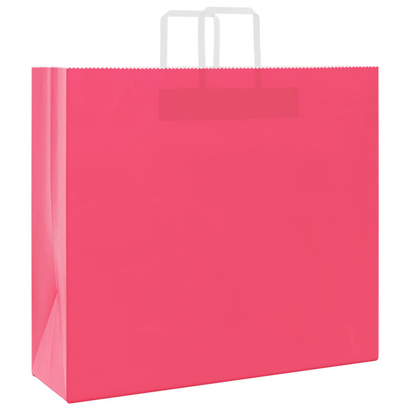 Afbeelding laden in galerijviewer, Vidaxl papieren zakken 250 st met hengsels 54x15x49 cm roze