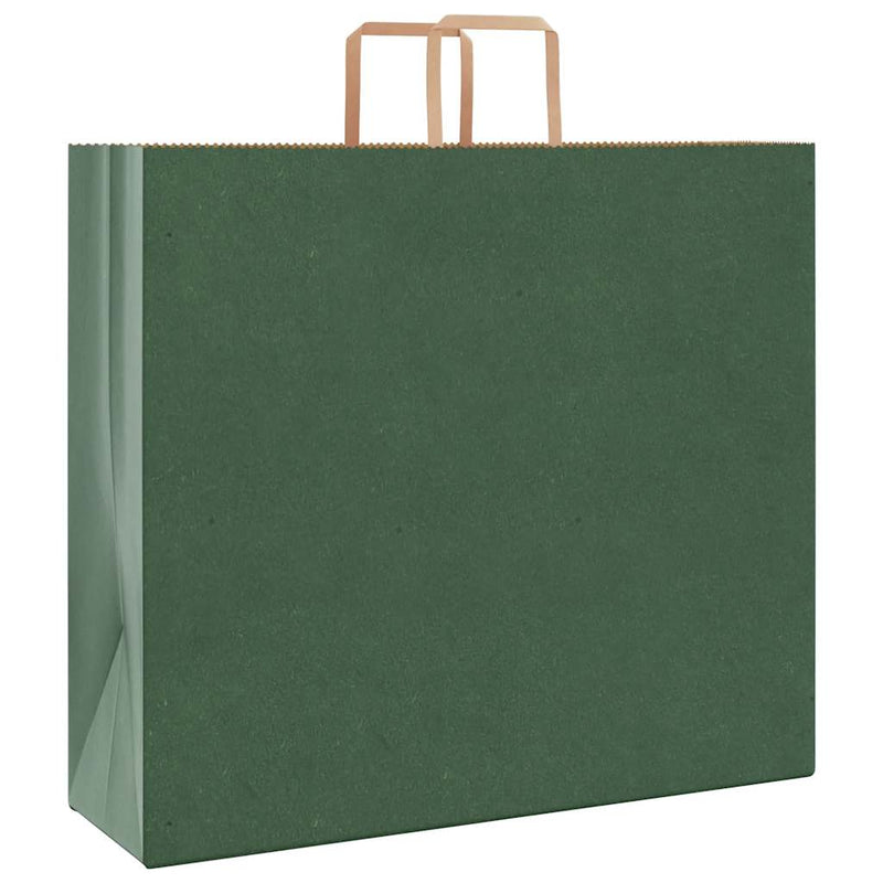 Afbeelding laden in galerijviewer, Vidaxl papieren zakken 250 st met hengsels 54x15x49 cm groen