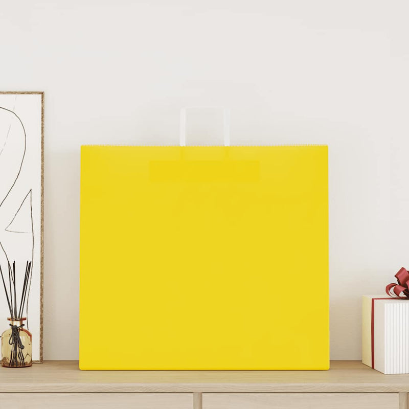 Afbeelding laden in galerijviewer, Vidaxl papieren zakken 50 st met hengsels 54x15x49 cm geel
