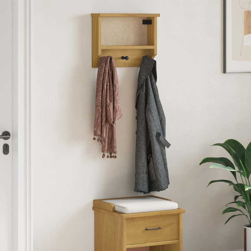 Afbeelding laden in galerijviewer, Vidaxl wandkapstok sandnes 45x12x35 cm massief grenenhout