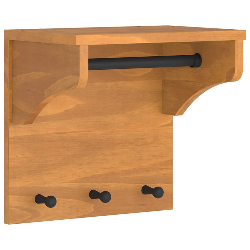 Afbeelding laden in galerijviewer, Vidaxl wandkapstok sandnes 43x30x42 cm massief grenenhout