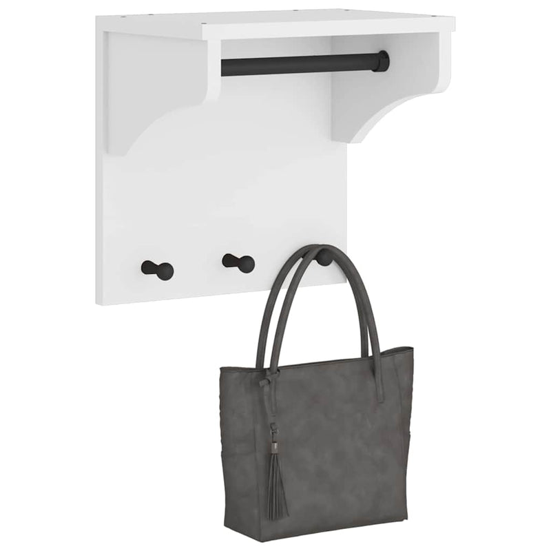 Afbeelding laden in galerijviewer, Vidaxl wandkapstok sandnes wit 43x30x42 cm massief grenenhout