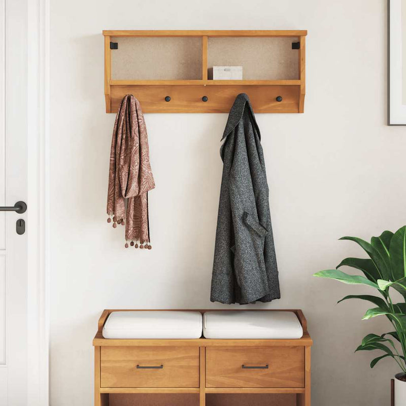Afbeelding laden in galerijviewer, Vidaxl wandkapstok sandnes 87x12x35 cm massief grenenhout