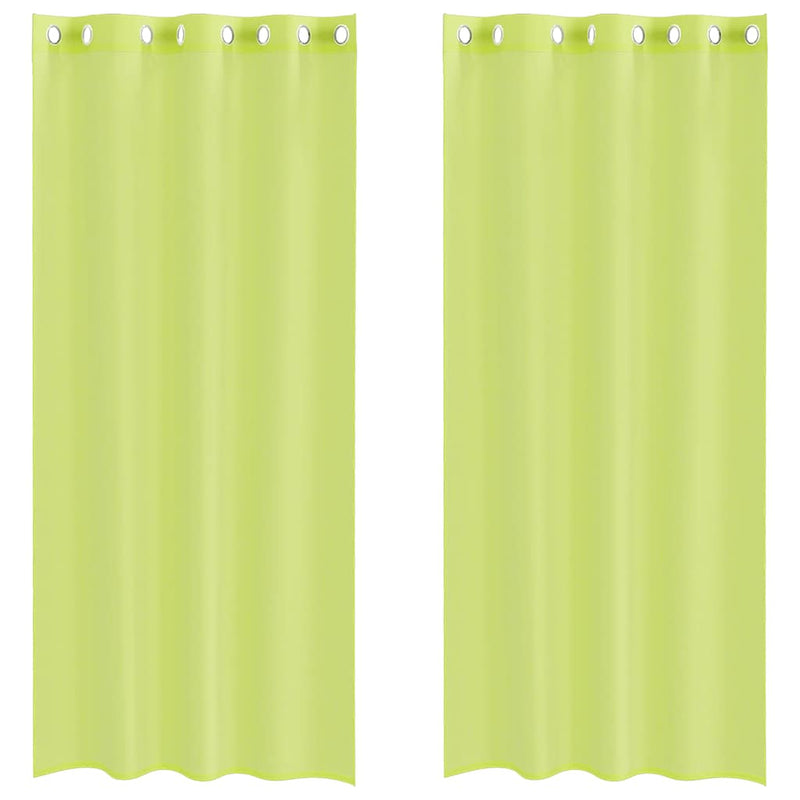ギャラリービューアに画像をロードする, Vidaxl gordijnen voile met doorvoertules 2 st 140x225 cm appelgroen