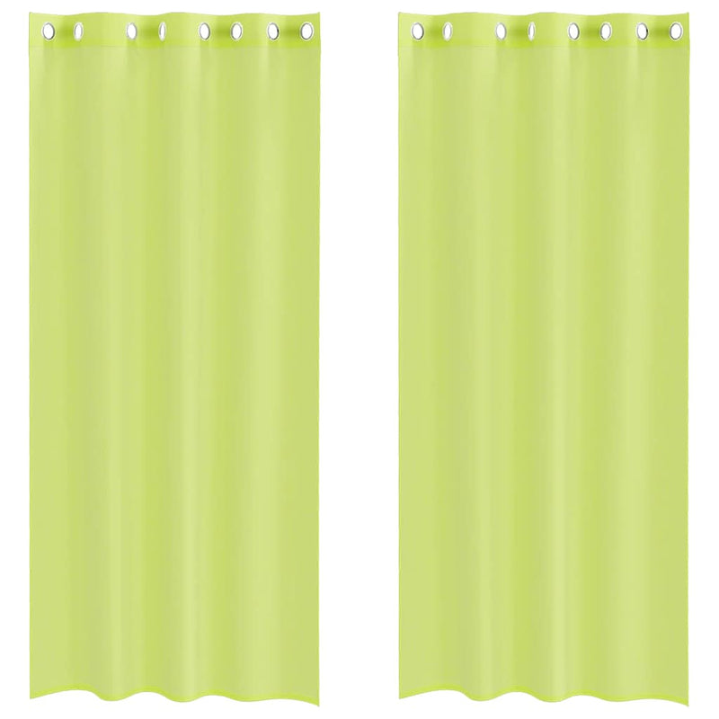 ギャラリービューアに画像をロードする, Vidaxl gordijnen voile met doorvoertules 2 st 140x245 cm appelgroen