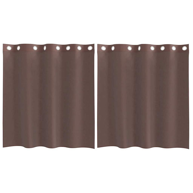 ギャラリービューアに画像をロードする, Vidaxl gordijnen voile met doorvoertules 2 st 140x140 cm bruin