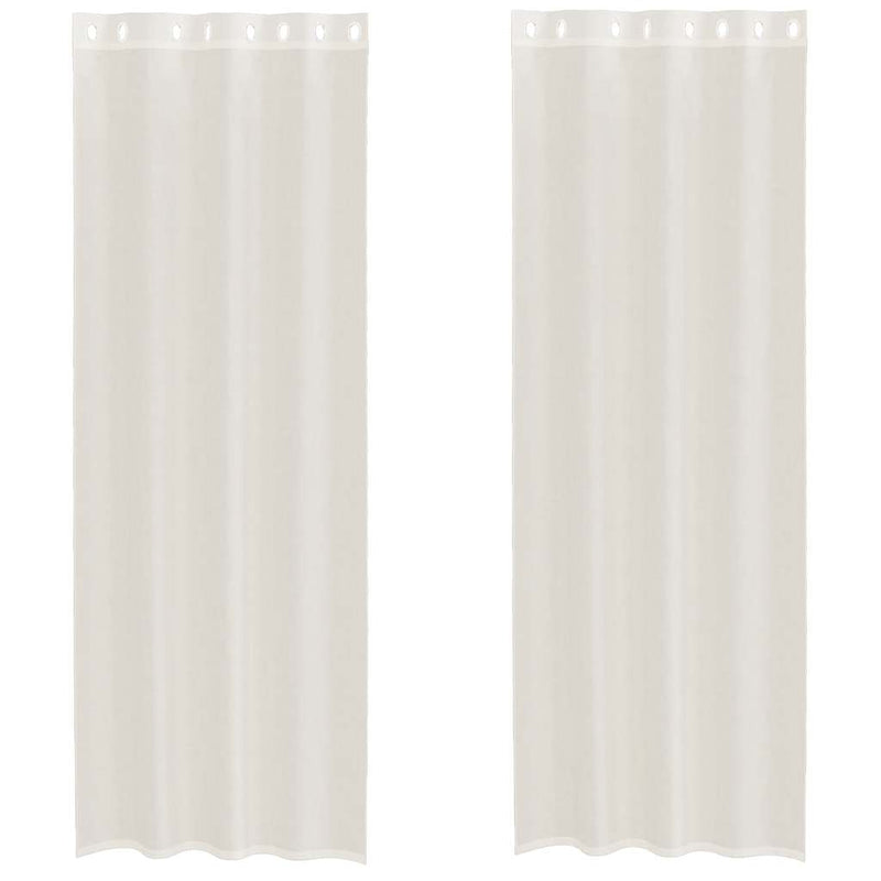 ギャラリービューアに画像をロードする, Vidaxl gordijnen voile met doorvoertules 2 st 140x260 cm crèmekleurig