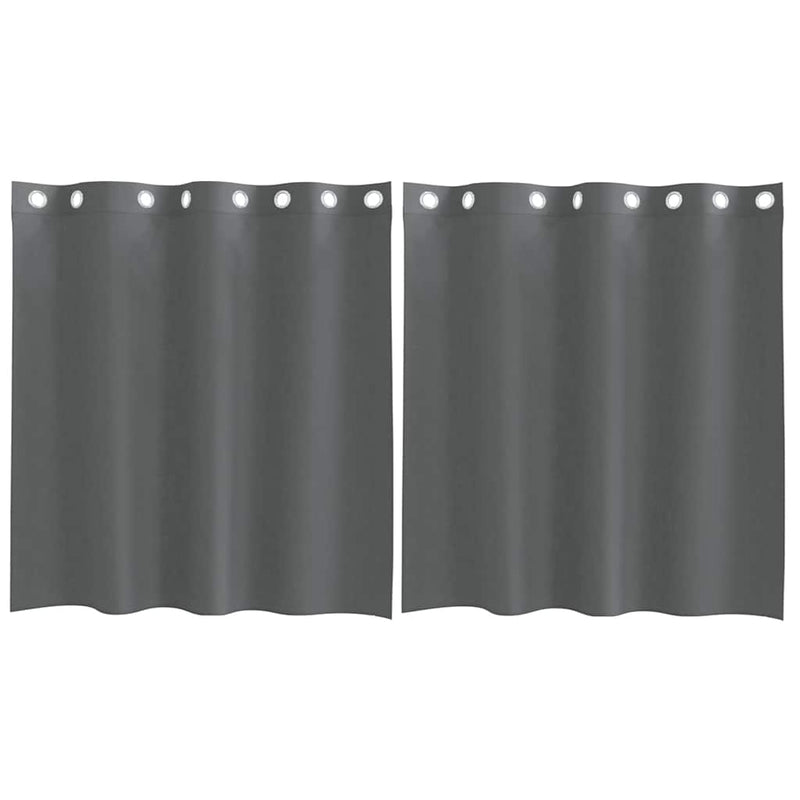 ギャラリービューアに画像をロードする, Vidaxl gordijnen voile met doorvoertules 2 st 140x140 cm donkergrijs