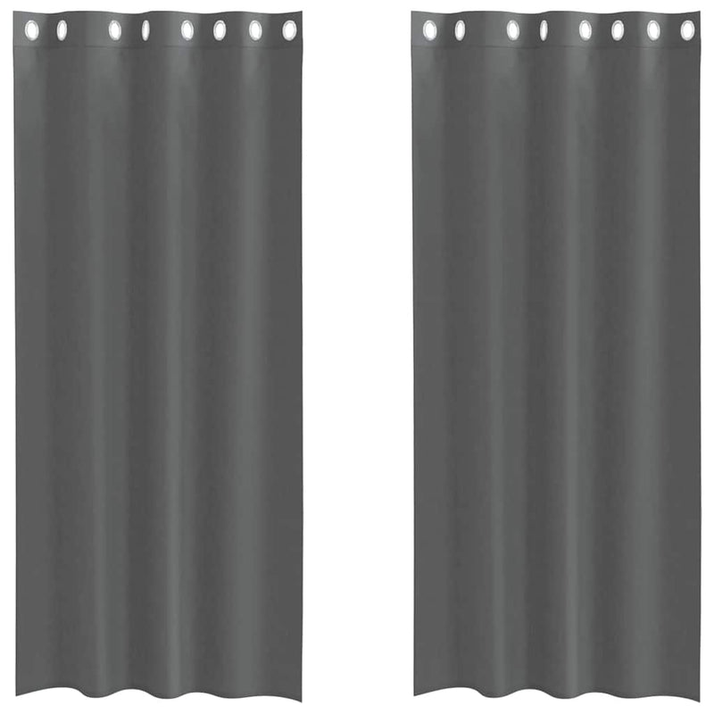 ギャラリービューアに画像をロードする, Vidaxl gordijnen voile met doorvoertules 2 st 140x225 cm donkergrijs