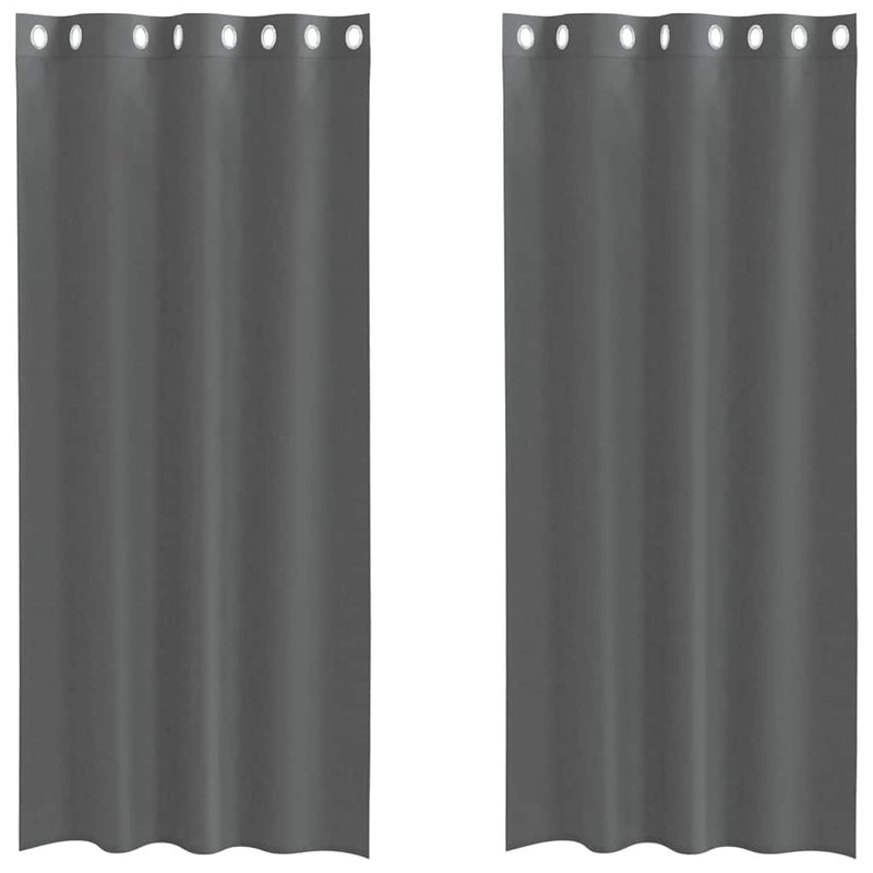 ギャラリービューアに画像をロードする, Vidaxl gordijnen voile met doorvoertules 2 st 140x245 cm donkergrijs