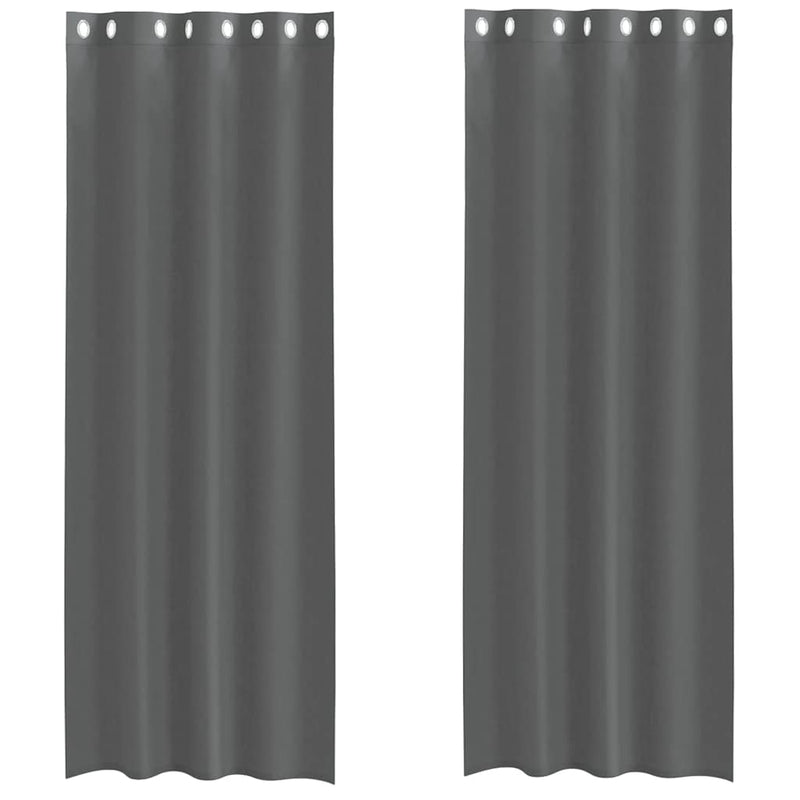 ギャラリービューアに画像をロードする, Vidaxl gordijnen voile met doorvoertules 2 st 140x300 cm donkergrijs