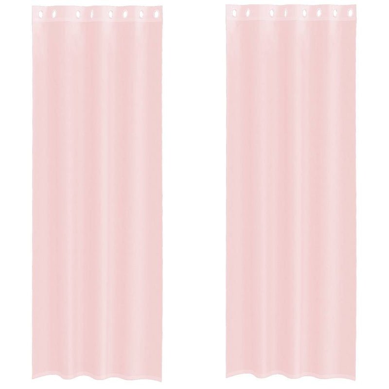 ギャラリービューアに画像をロードする, Vidaxl gordijnen voile met doorvoertules 2 st 140x260 cm lichtroze