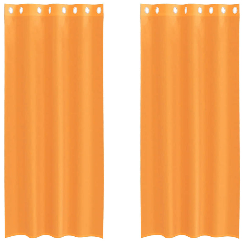 Afbeelding laden in galerijviewer, Vidaxl gordijnen met doorvoertules 2 st 140x225 cm oranje