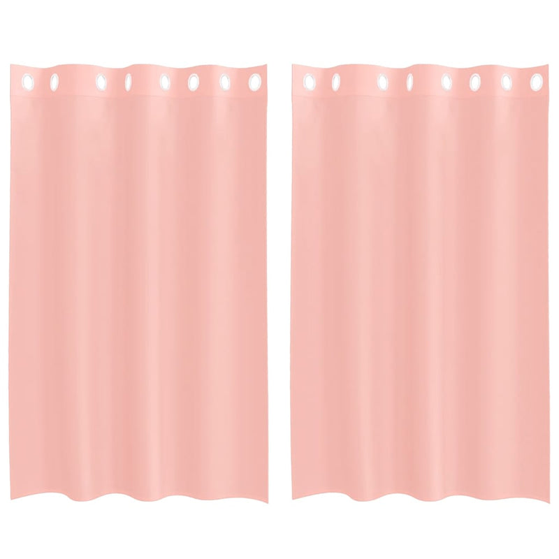 Afbeelding laden in galerijviewer, Vidaxl gordijnen voile met doorvoertules 2 st 140x175 cm roze