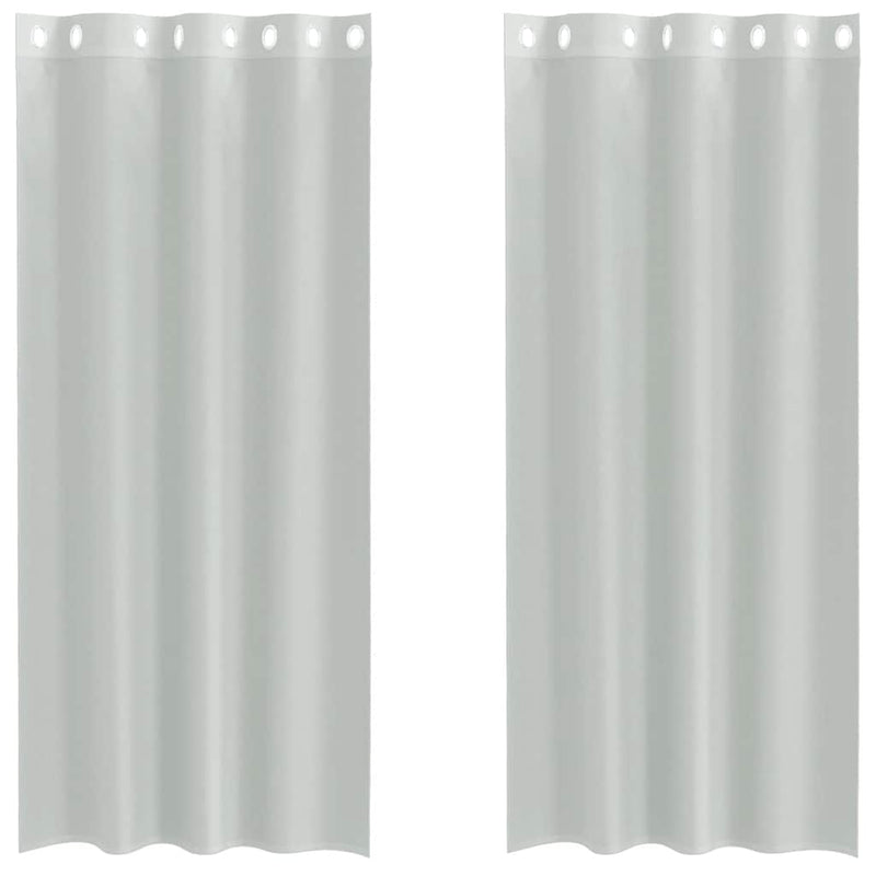 Afbeelding laden in galerijviewer, Vidaxl gordijnen voile met doorvoertules 2 st 140x245 cm lichtgrijs