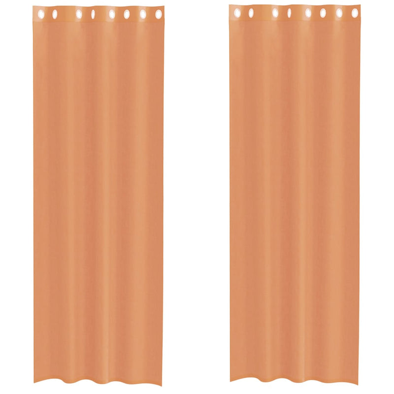 Afbeelding laden in galerijviewer, Vidaxl gordijnen voile met doorvoertules 2 st terracotta