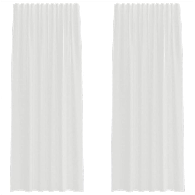 ギャラリービューアに画像をロードする, Vidaxl gordijnen voile met roedezakken 2 st wit