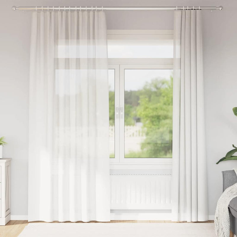 ギャラリービューアに画像をロードする, Vidaxl gordijnen voile met roedezakken 2 st wit