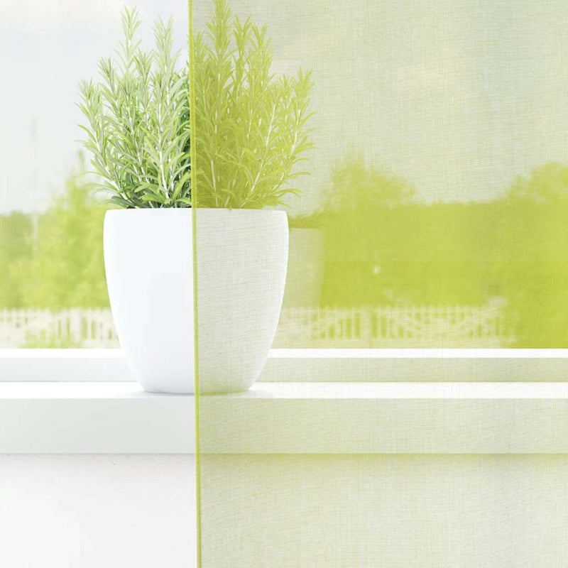 ギャラリービューアに画像をロードする, Vidaxl gordijnen voile met lipje top 2 st appelgroen