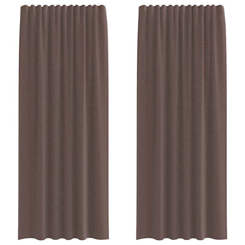 ギャラリービューアに画像をロードする, Vidaxl gordijnen voile met tab top 2 st bruin