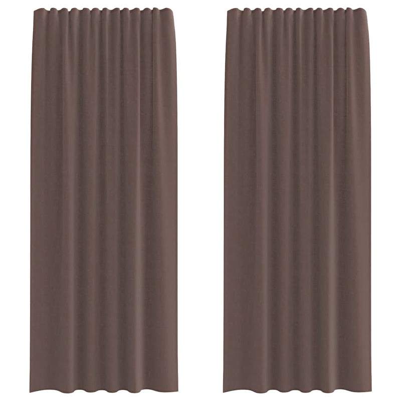 ギャラリービューアに画像をロードする, Vidaxl gordijnen voile met tab top 2 st bruin