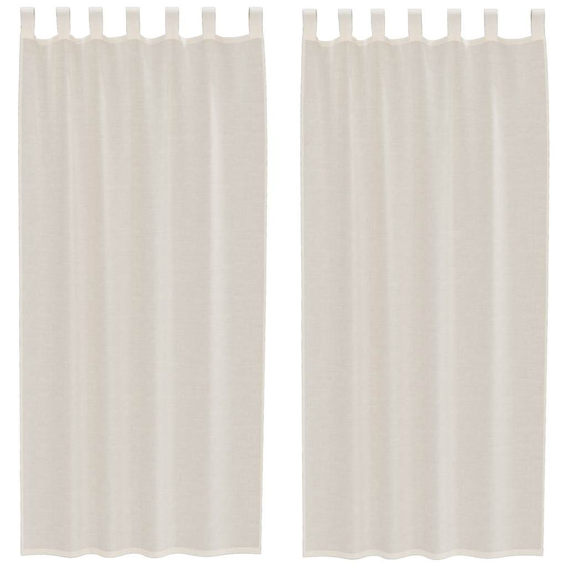 ギャラリービューアに画像をロードする, Vidaxl gordijnen voile met tab top 2 st crèmekleurig