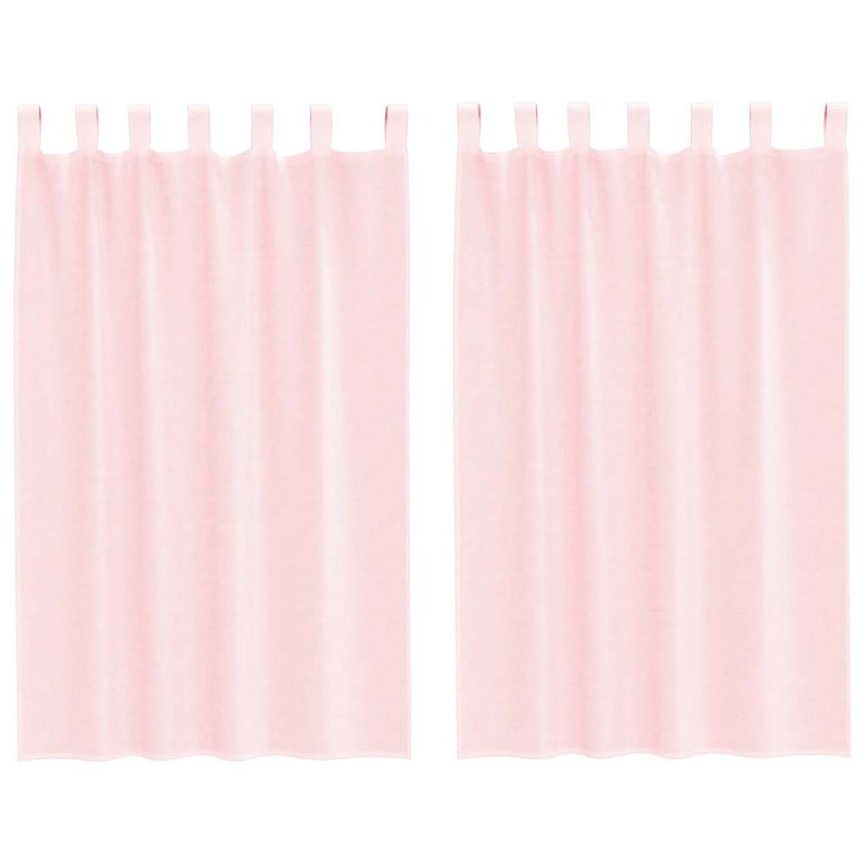 ギャラリービューアに画像をロードする, Vidaxl gordijnen voile met lussen 2 st 140x175 cm lichtroze