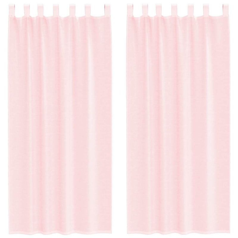 ギャラリービューアに画像をロードする, Vidaxl gordijnen voile met lussen 2 st 140x245 cm lichtroze