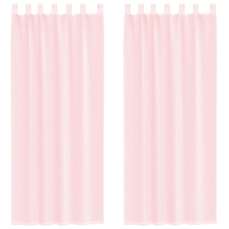 ギャラリービューアに画像をロードする, Vidaxl gordijnen voile met lussen 2 st 140x260 cm lichtroze