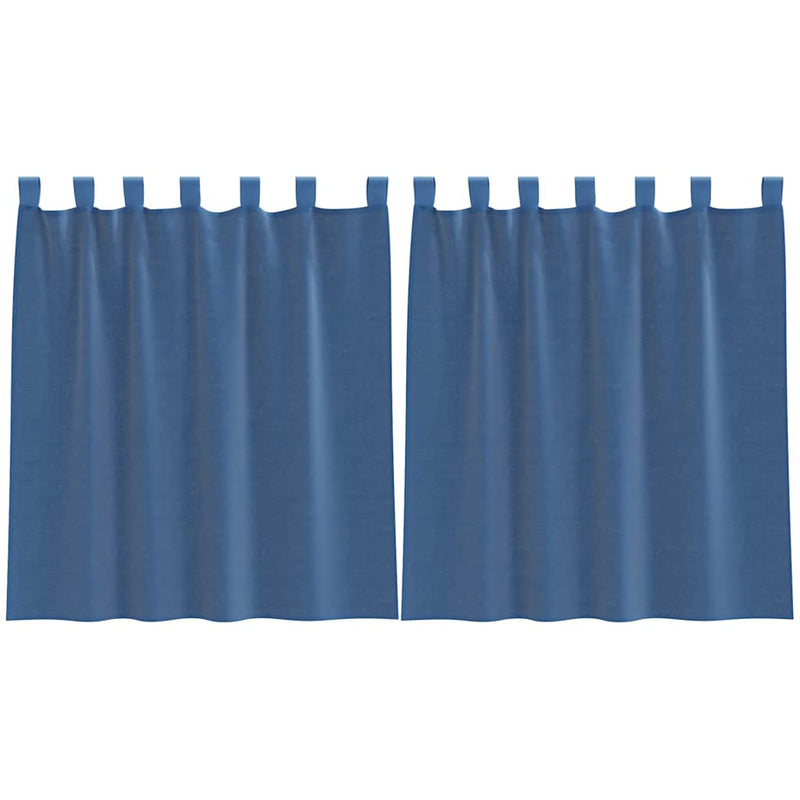 ギャラリービューアに画像をロードする, Vidaxl gordijnen voile met lussen 2 st 140x140 cm koningsblauw