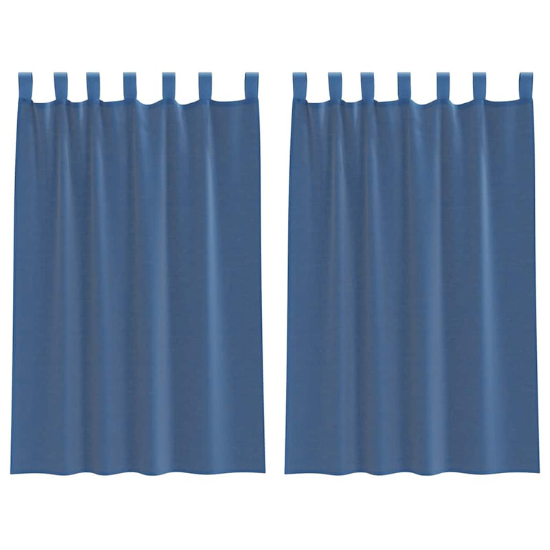 ギャラリービューアに画像をロードする, Vidaxl gordijnen voile met lussen 2 st 140x175 cm koningsblauw