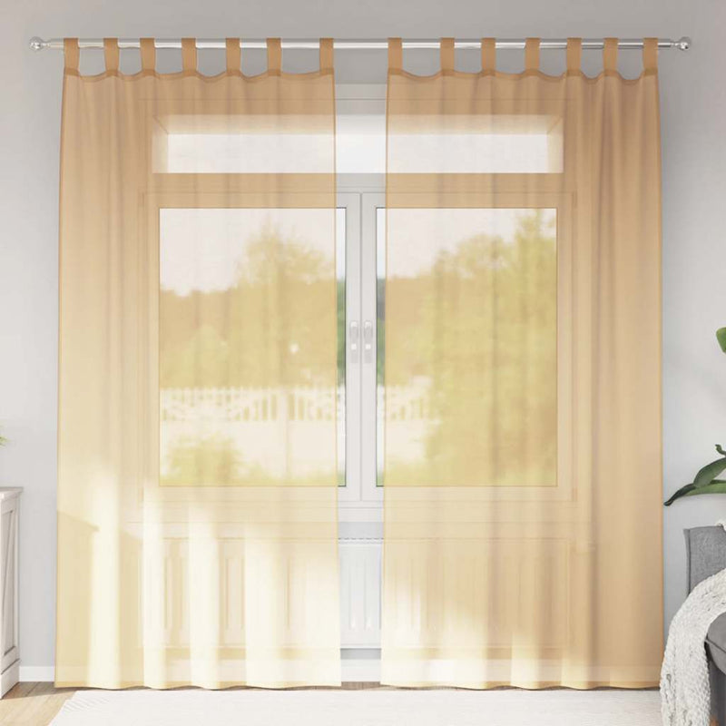 ギャラリービューアに画像をロードする, Vidaxl gordijnen met lussen 2 st 140x245 cm zand