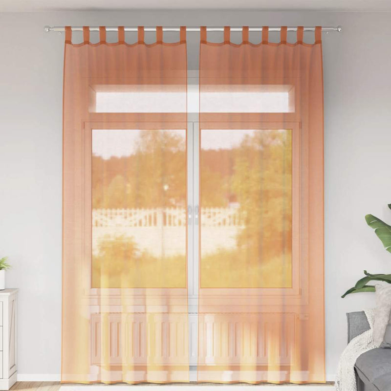 ギャラリービューアに画像をロードする, Vidaxl gordijnen met lussen 2 st terracotta 140x260 cm
