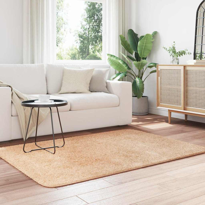 Chargez l'image dans la visionneuse de la galerie, Vidaxl hoogpolig vloerkleed navarra 120x170 cm polyester beige