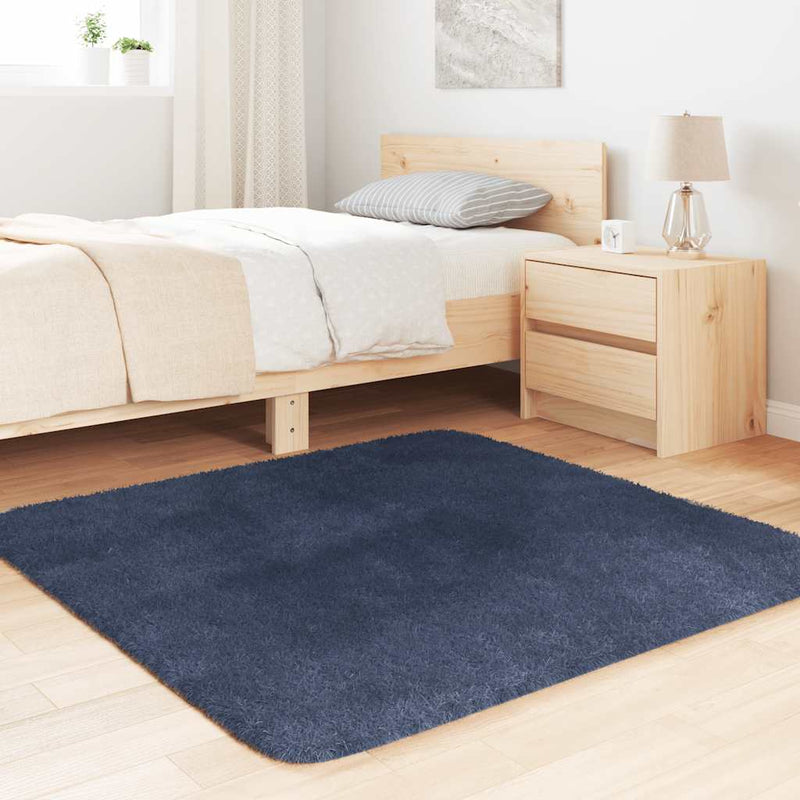 ギャラリービューアに画像をロードする, Vidaxl hoogpolig vloerkleed navarra 120x120 cm polyester marineblauw